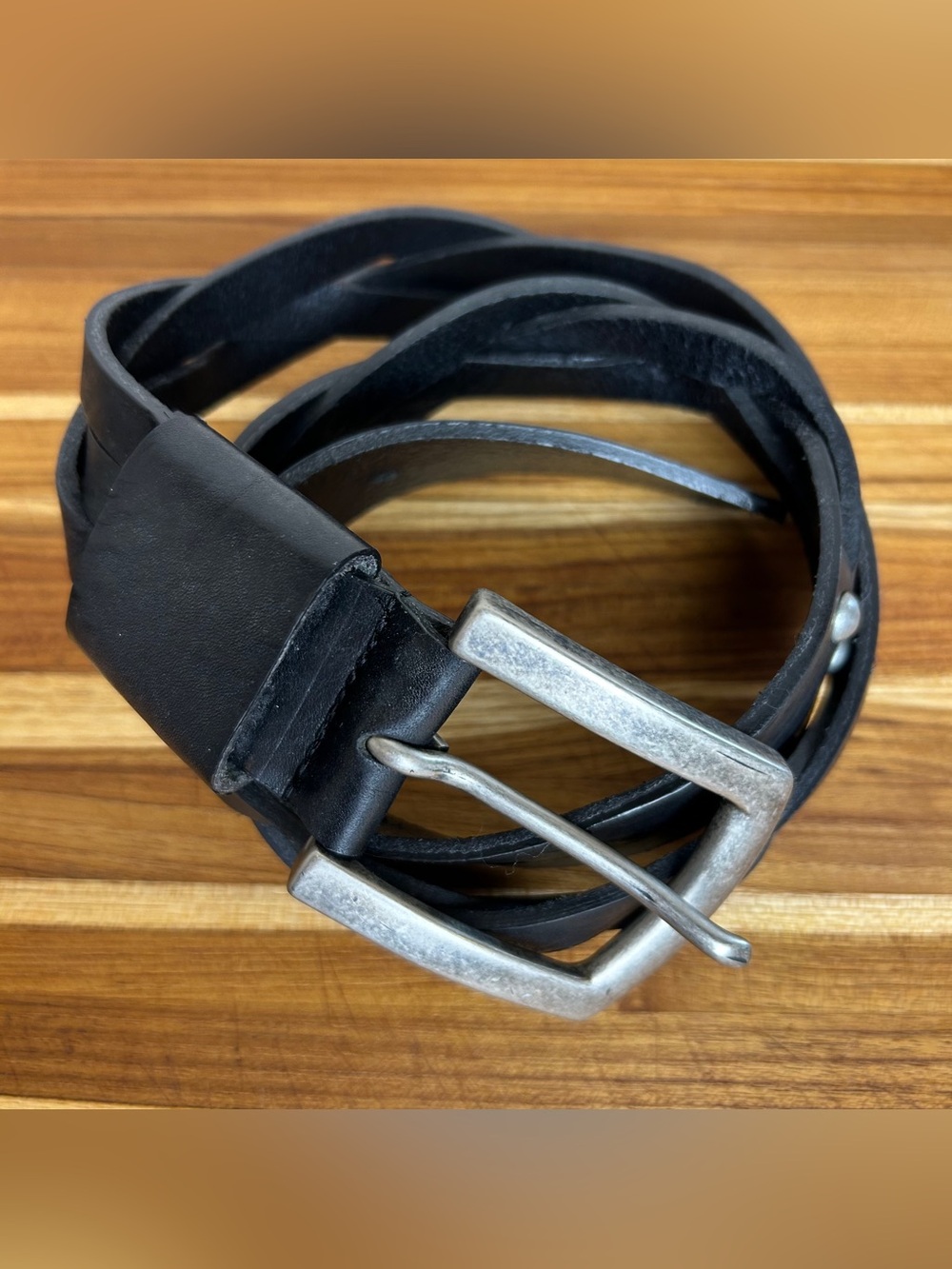 Athleta Genuine Leather Braided Belt